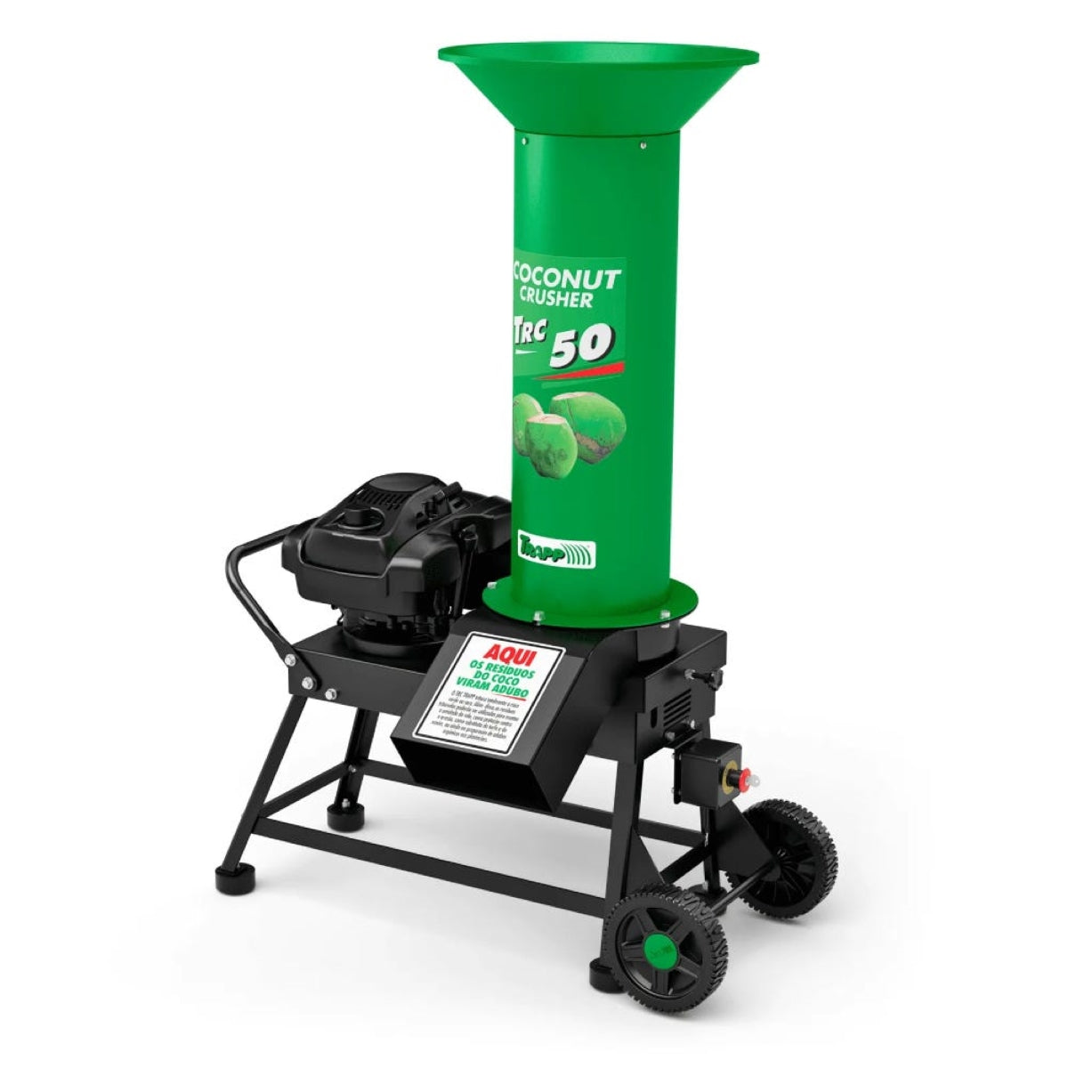 Triturador de coco 6,5hp Motor à Gasolina TRC-50G NR-12 Trapp