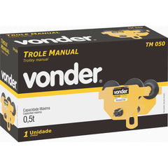 Trole manual 0,5 toneladas largura 50-152mm tm050 Vonder
