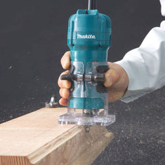 Tupia 6Mm Com Base Articulada Industrial 530W Com Guia Corte Chaves Pinças 3709 127V Makita