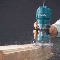 Tupia 6Mm Com Base Articulada Industrial 530W Com Guia Corte Chaves Pinças 3709 127V Makita