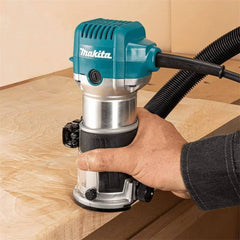 Tupia Eletronica 6Mm Industrial 710W Com Pinças Conjunto de Guia Reta Base Parão RT0700C 220V Makita