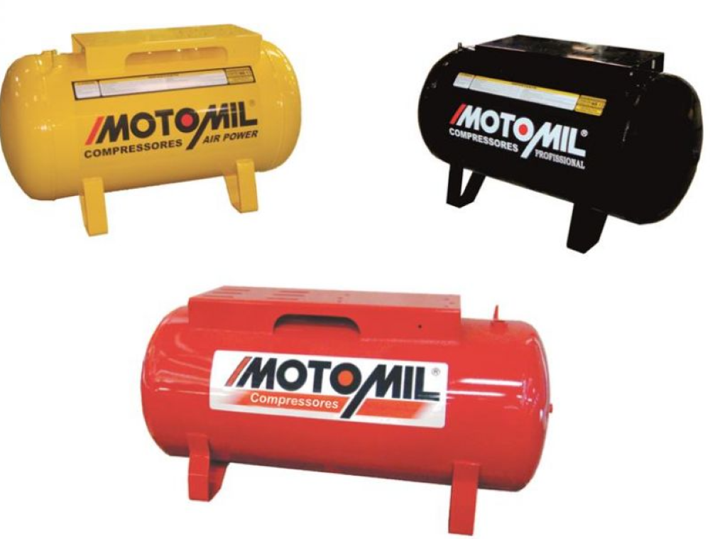 Kit Mrm-100 - Vaso De Pressão 100L 140Psi Amarelo Motomil