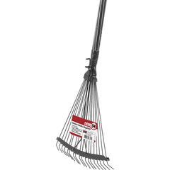 Vassoura Para Jardim Metálica 18 Dentes Com Cabo Palheta Reg