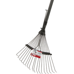 Vassoura Para Jardim Metálica 18 Dentes Com Cabo Palheta Reg