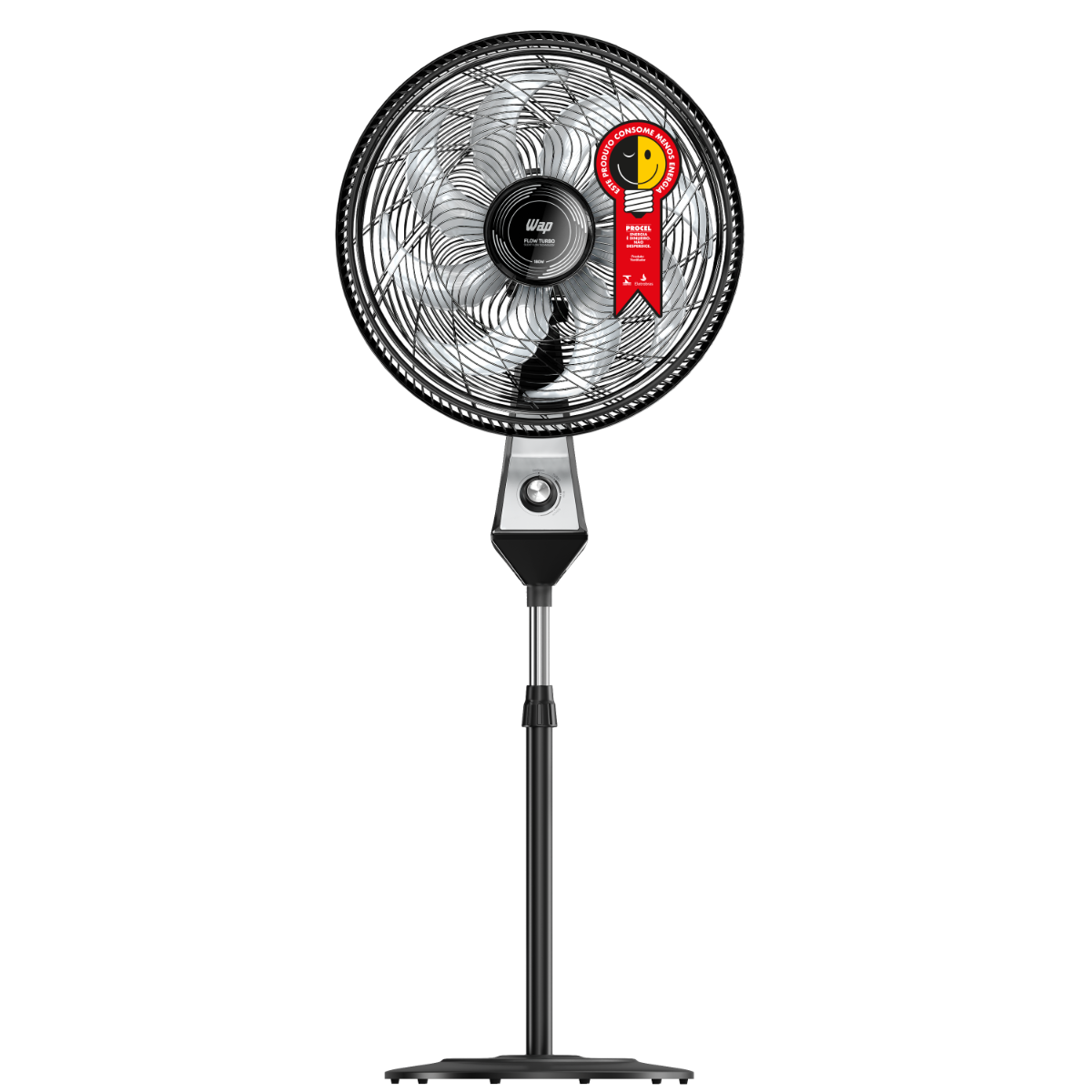 Ventilador de Coluna WAP FLOW TURBO 180W 50cm 8 Pás 3 Velocidades Potente e Econômico 220V