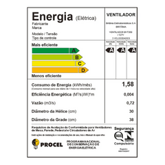Ventilador de Coluna Britânia BVT350 Maxx Force 220V Com 75W 6 Pás de 30CM e 3 Velocidades