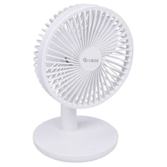 Ventilador De Mesa Portátil 5W 1500mAh 3 Velocidades Usb Branco Liege