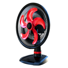 Ventilador WAP Rajada Turbo W130 Mesa Vermelho 5 Pás, 130W e 3 Velocidades 220V