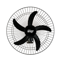 Ventilador de Parede WAP Rajada PRO 60 5 Pás e Controle de Velocidade Bivolt