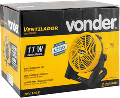 Ventilador 18V 7" Ivv1838 Sem Bateria Sem Carregador Vonder