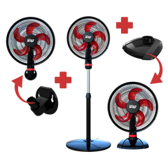 Ventilador 3 em 1 WAP Rajada Turbo W130 Potente, 130W de Potência, 5 Pás, 3 Velocidades 220V