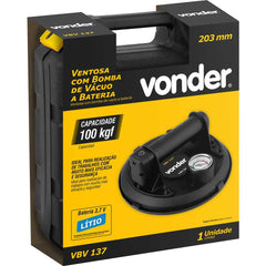 Ventosa Simples 200mm 100Kg Bateria 3,7V VBV137 Vonder