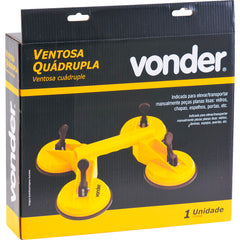 Ventosa quadrupla plástica capacidade 100kg Vonder