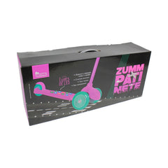 Zumm Patinete 3 Rodas com Led Rosa - Bel Sports